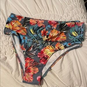 SHEIN Floral Print Bikini Bottom - Multicolor